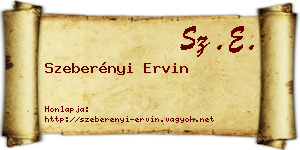 Szeberényi Ervin névjegykártya